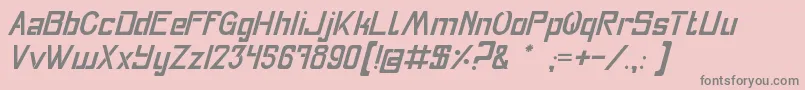フォントFly – ピンクの背景に灰色の文字