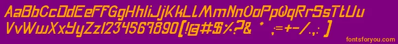 Fly Font – Orange Fonts on Purple Background