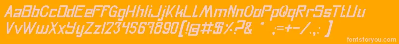Fly Font – Pink Fonts on Orange Background