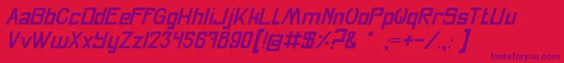 Fly Font – Purple Fonts on Red Background