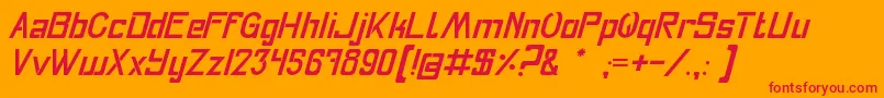 Fly Font – Red Fonts on Orange Background