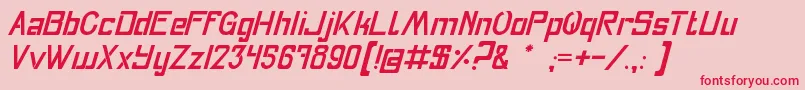 Fly Font – Red Fonts on Pink Background