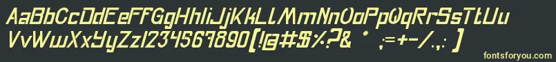 Fly Font – Yellow Fonts on Black Background