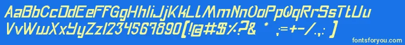Fly Font – Yellow Fonts on Blue Background