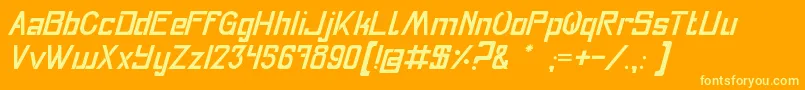 Шрифт Fly – жёлтые шрифты на оранжевом фоне