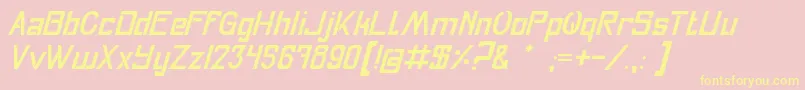 Fly Font – Yellow Fonts on Pink Background
