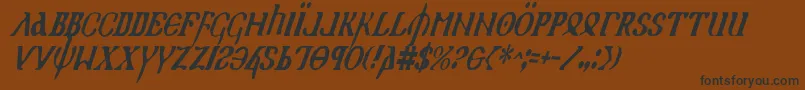 Holyv2ci Font – Black Fonts on Brown Background