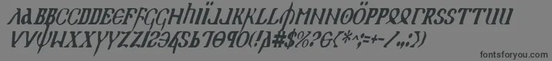 Holyv2ci-Schriftart – Schwarze Schriften auf grauem Hintergrund