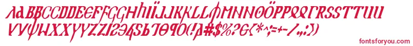 Holyv2ci Font – Red Fonts on White Background