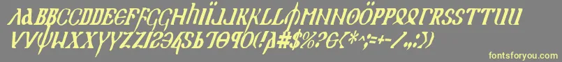 Holyv2ci Font – Yellow Fonts on Gray Background