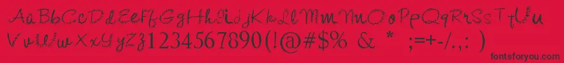 KishoreDistort Font – Black Fonts on Red Background