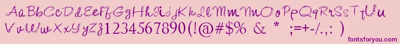 KishoreDistort Font – Purple Fonts on Pink Background