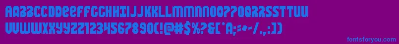 Warnation Font – Blue Fonts on Purple Background