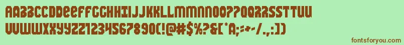 Warnation Font – Brown Fonts on Green Background