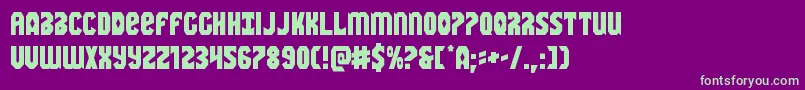 Шрифт Warnation – зелёные шрифты на фиолетовом фоне