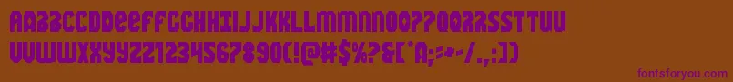 Warnation Font – Purple Fonts on Brown Background