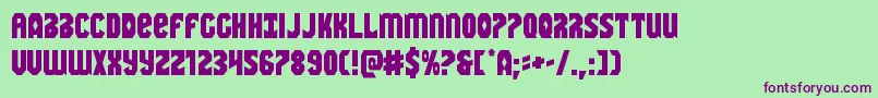 Warnation Font – Purple Fonts on Green Background