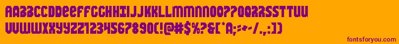 Warnation Font – Purple Fonts on Orange Background