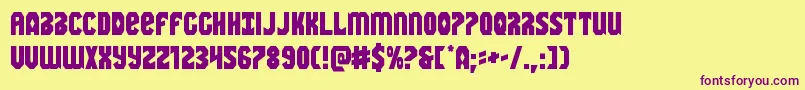 Warnation Font – Purple Fonts on Yellow Background