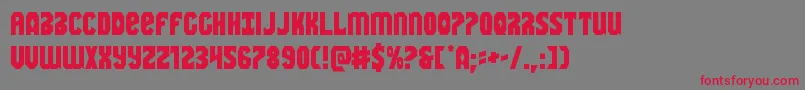 Warnation Font – Red Fonts on Gray Background