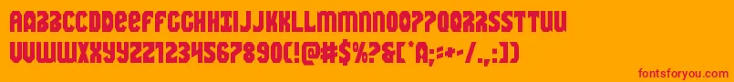 Warnation Font – Red Fonts on Orange Background