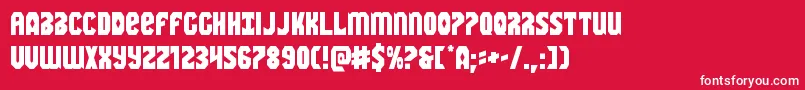 Warnation Font – White Fonts on Red Background