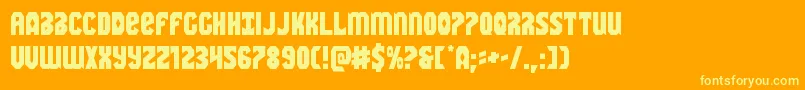 Warnation Font – Yellow Fonts on Orange Background