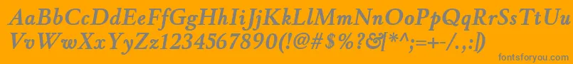 WinthorpergBolditalic Font – Gray Fonts on Orange Background