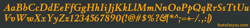 WinthorpergBolditalic Font – Orange Fonts on Black Background