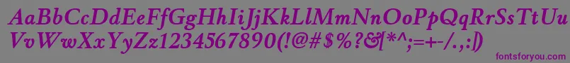 WinthorpergBolditalic Font – Purple Fonts on Gray Background