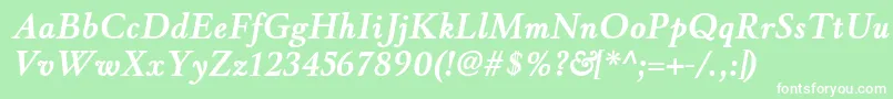 WinthorpergBolditalic Font – White Fonts on Green Background