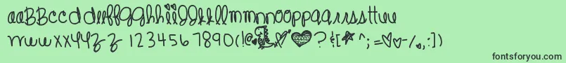 Changeofheart Font – Black Fonts on Green Background