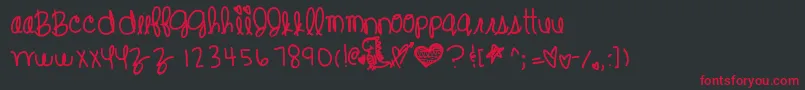 Changeofheart Font – Red Fonts on Black Background