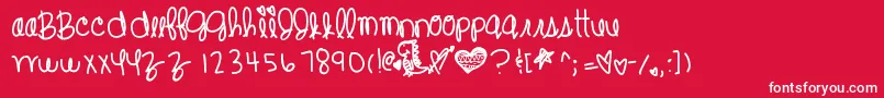 Changeofheart Font – White Fonts on Red Background