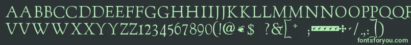 Goudytwenty Font – Green Fonts on Black Background