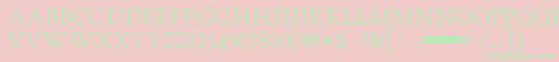 Goudytwenty Font – Green Fonts on Pink Background