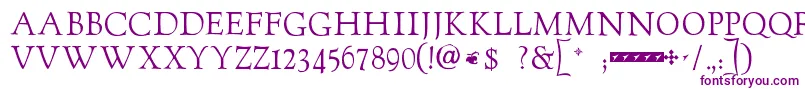 Goudytwenty Font – Purple Fonts on White Background