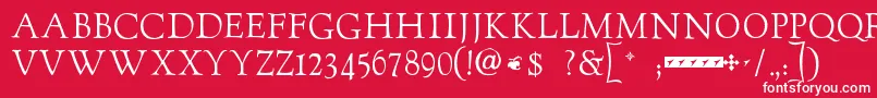 Goudytwenty Font – White Fonts on Red Background