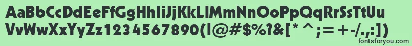 Geo231h Font – Black Fonts on Green Background