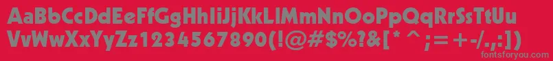 Geo231h Font – Gray Fonts on Red Background