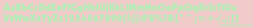 fuente Geo231h – Fuentes Verdes Sobre Fondo Rosa