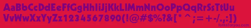 Geo231h Font – Purple Fonts on Red Background