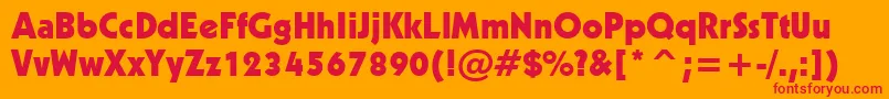 Geo231h Font – Red Fonts on Orange Background