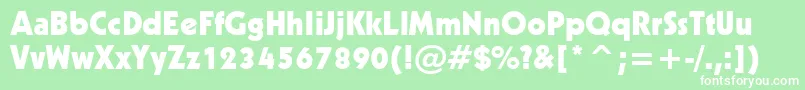 Geo231h Font – White Fonts on Green Background