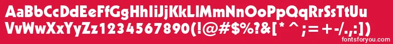 Geo231h Font – White Fonts on Red Background