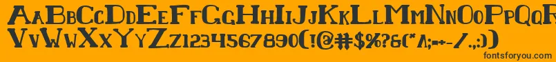 Chardinb Font – Black Fonts on Orange Background