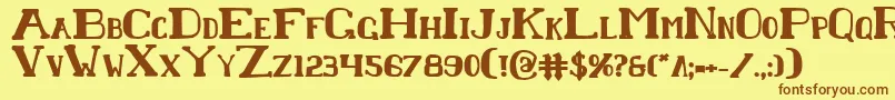 Chardinb Font – Brown Fonts on Yellow Background