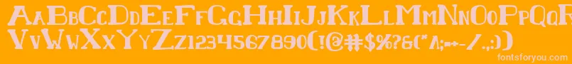 Chardinb Font – Pink Fonts on Orange Background