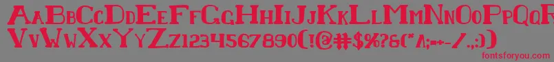 Chardinb Font – Red Fonts on Gray Background