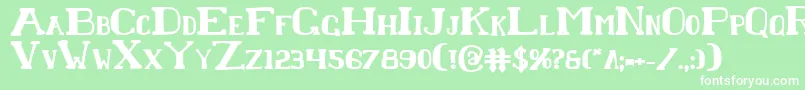 Chardinb Font – White Fonts on Green Background